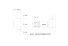 4" SQUARE 2-DIRECTION WALL MOUNT (IP65) - 2 x 1000lm