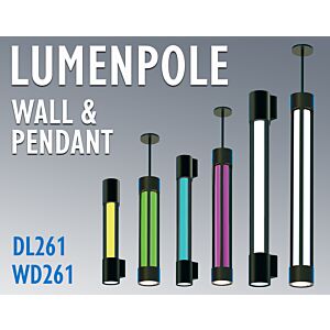 LumenPole Round 6" Frosted Lens Single Arm, Double Arm and Pendant.
