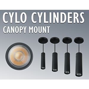 Cylo Cylinder Canopy Mount Pendant 1000LM - 3600LM (10W-36W)