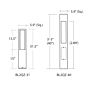 LumenPole Square Bollard - 6" Open Frame - 31" and 41" Height, 650lm / 1400lm (8W / 18W)