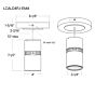 4" Lumen Cannon Ceiling/Pendant Mount - 1000lm-2600lm (10W-30W)