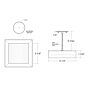 5" Square Bevel LumenPad Pendant Mount 1000lm (10W)