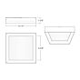7" Square Bevel LumenPad 1300lm (14W)
