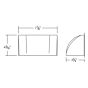 8" x 4" Scoop 1-Directional Wall Mount (IP65) 850lm (15W)