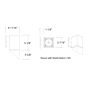 4" Square 1-Direction Wall Mount (IP65) - 1000lm-1500lm (10W-15W)