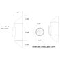 6" Round 2-Direction Wall Mount (IP65) 2 x 1000lm-2600lm (20W-60W)