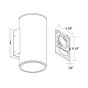 6" Round 2-Direction Wall Mount (IP65) 2 x 1000lm-2600lm (20W-60W)