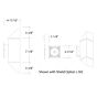 4" SQUARE 2-DIRECTION WALL MOUNT (IP65) - 2 x 1000lm/1500lm (20W-30W)
