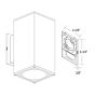 6" Square 2-Direction Wall Mount (IP65) - 2 x 1000lm-2600lm (20W-60W)