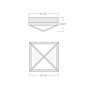 10" Pyramid Sconce Ceiling Luminaire
