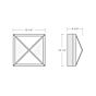 10" Square Pyramid Wall Luminaire
