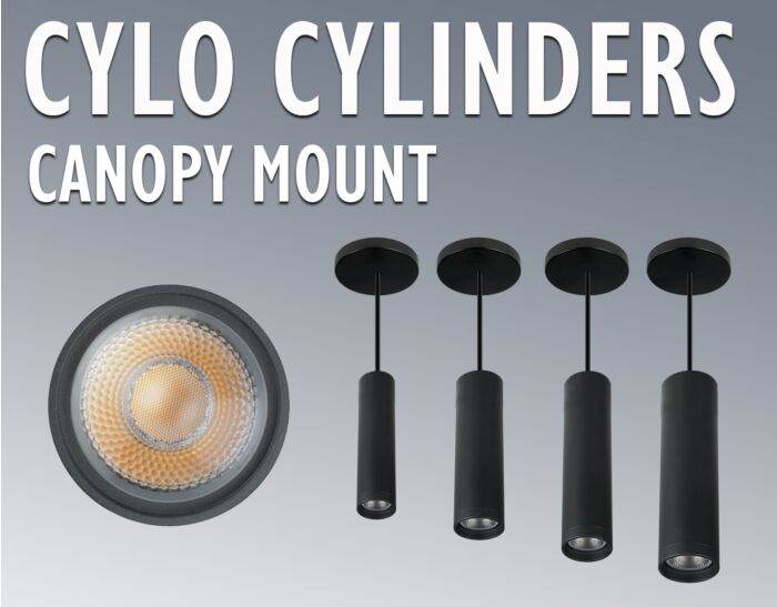 Cylo Cylinder Canopy Mount Pendant 1000LM - 3600LM (10W-36W)
