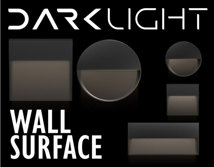 5"/9" DARKLIGHT Round/Square Surface Wall Light