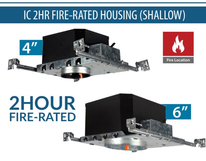 IC 2HR Fire-Rated LED Housing (Shallow)