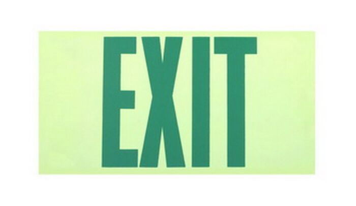 Self Glowing Exit Sign