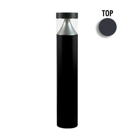 7" LED Round Bollard - Cone Reflector (Flat Top)