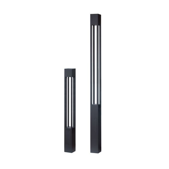 LumenPole Square Bollard & Column 6" Open Frame - 59", 78", 98", 118" and 144" Height, 1600lm - 5000lm (20W - 90W)