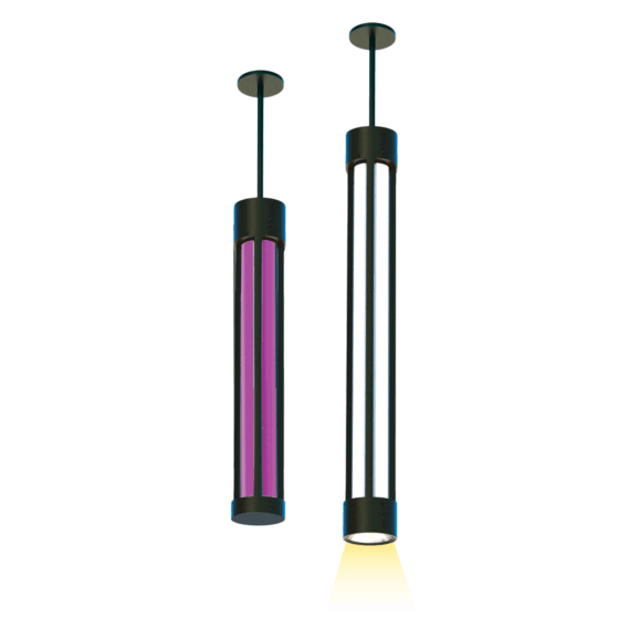 LumenPole Round Pendant Mount 6" Frosted Lens