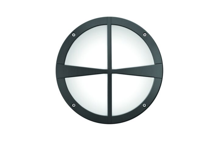 10" Round Decorative Cross Bar Wall Luminaire