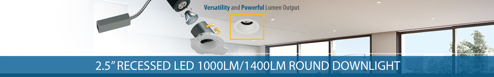 1000Lm/1400Lm Round Downlight